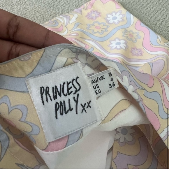 Princess Polly Retro Swirl Wrap Mini Skirt - Picture 3 of 3